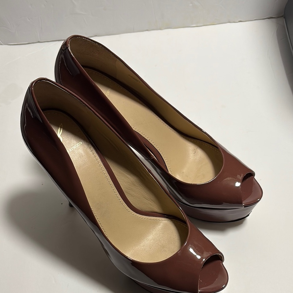 Brown Peep Toe Pumps - image 3